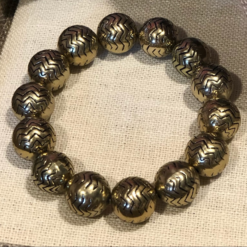 Premier Designs Chevron Gold Stretch Bracelet